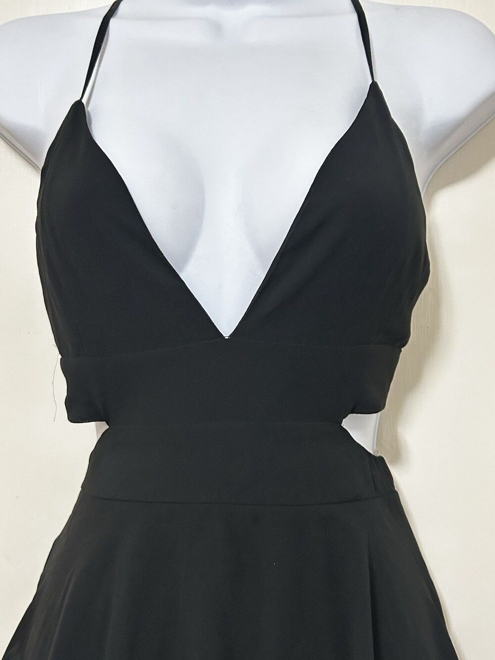 Tier and Now Black Tie-Back Tiered Maxi Dress size S Lulus - Picture 4 of 10